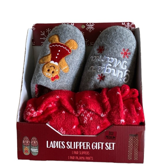 LAST 1 NEW slipper and lounge pants gift set medium - Picture 1 of 8